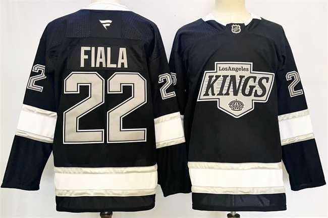 Men%27s Los Angeles Kings #22 Kevin Fiala Black 2024-25 Home Stitched Hockey Jersey